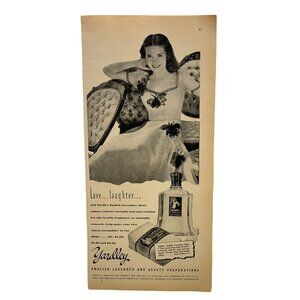 Yardley English Lavender Soap Vintage Print Ad 1942 Pretty Girl Health Beauty